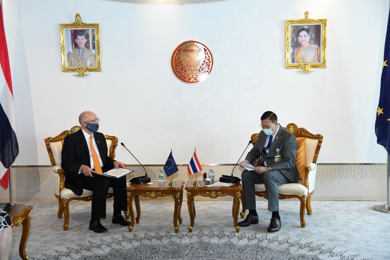 H.E. Mr. David Daly, Ambassador of the European Union to Thailand Paid a Courtesy Call on the President of the Senate (Thursday 1 September 2022)