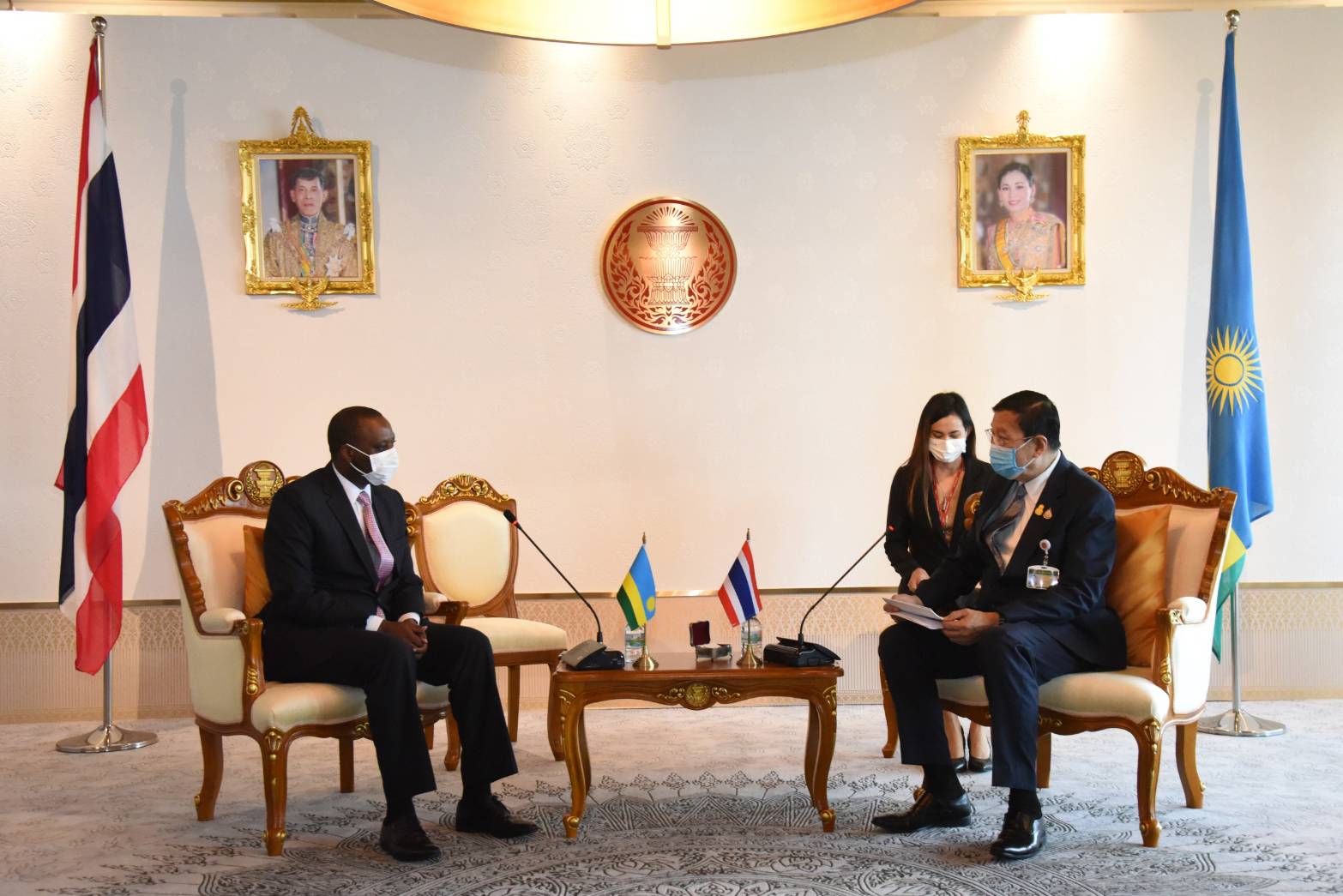 H.E. Mr. Ernest Rwamucyo, Ambassador of the Republic of Rwanda to Thailand Paid a Courtesy Call on the President of the Senate