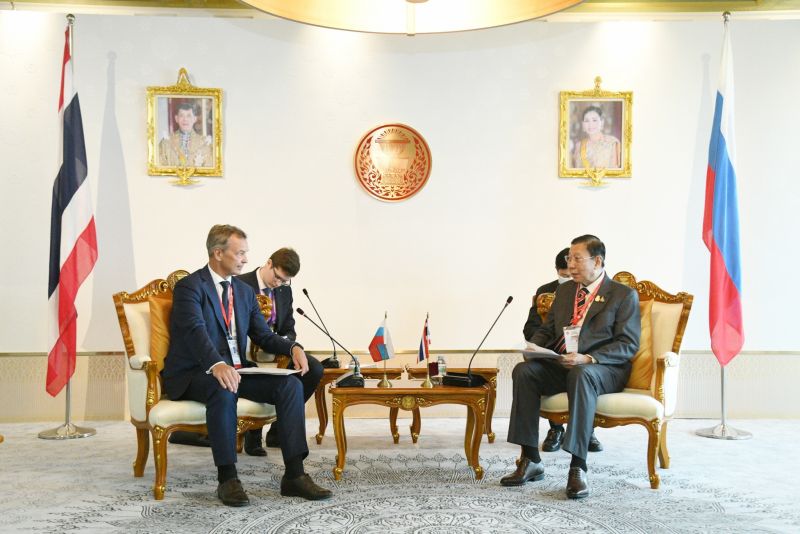 The President of the Senate Welcomed the First Deputy Speaker of the Federation Council of the Federal Assembly of the Russian Federation on the Occasion of Visiting Thailand for Attending the 30th Annual Meeting of the Asia Pacific Parliamentary Forum