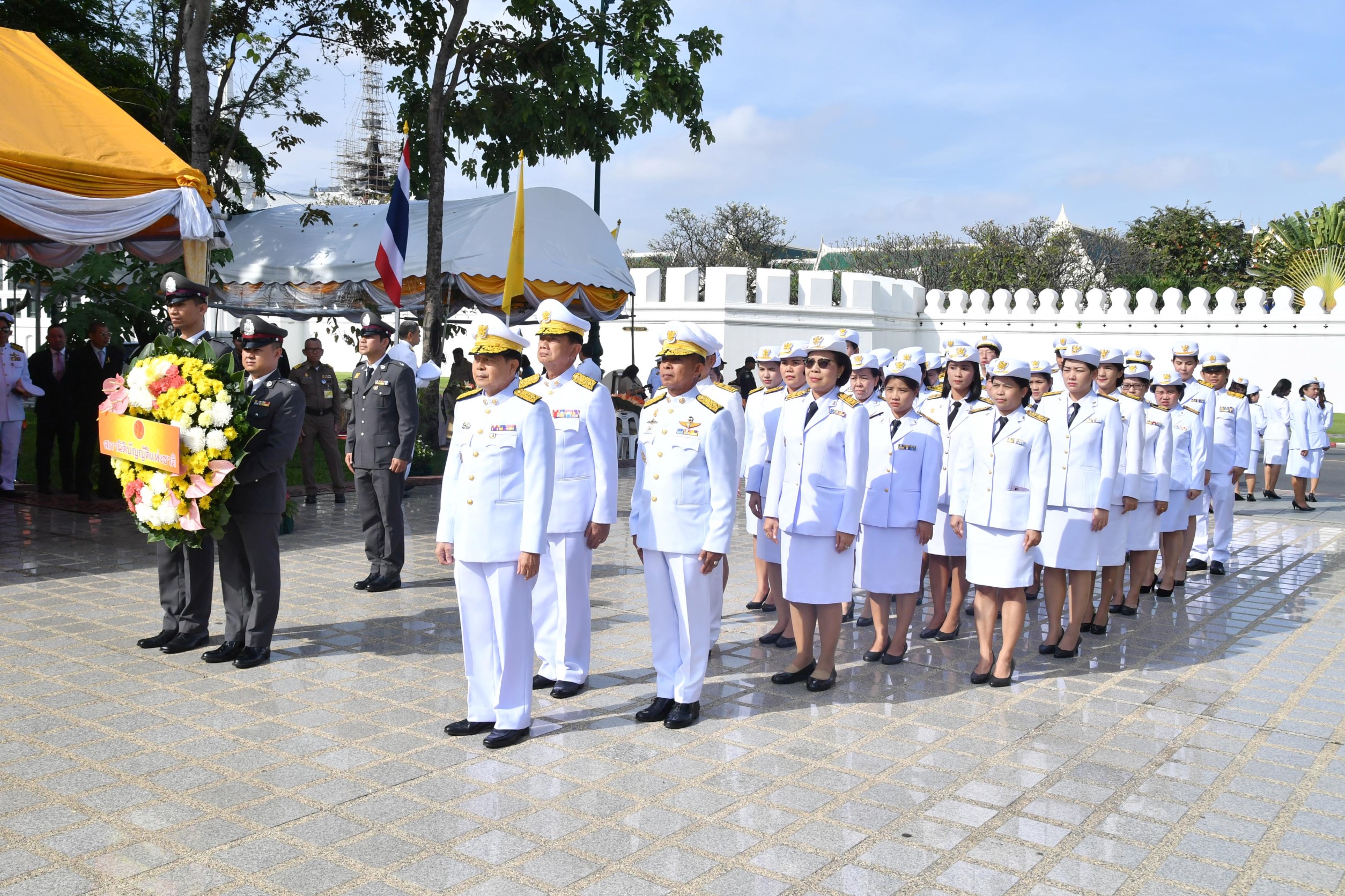 1 October 2018, at the Royal Statue of King Mongkut in front of Saranrom Palace, Bangkok 