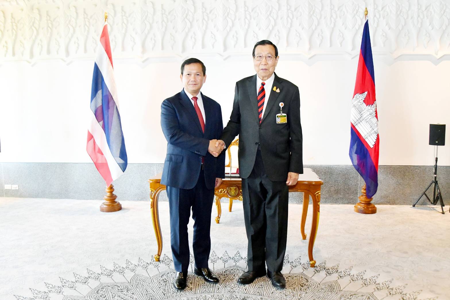 ประธานวุฒิสภาให้การรับรองนายกรัฐมนตรีแห่งราชอาณาจักรกัมพูชา  ในโอกาสเดินทางเยือนไทยอย่างเป็นทางการ ในฐานะแขกของรัฐบาล เมื่อวันที่ ๗ กุมภาพันธ์ ๒๕๖๗