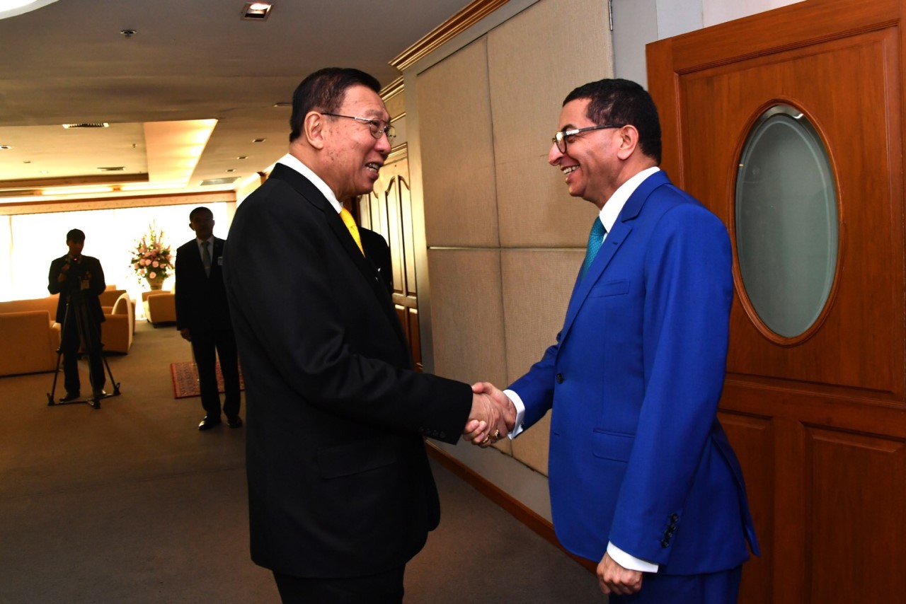 H.E. Mr. Abdelilah El Housni, Ambassador of the Kingdom of Morocco to Thailand Paid a Courtesy Call on the President of the Senate (9 October 2019)