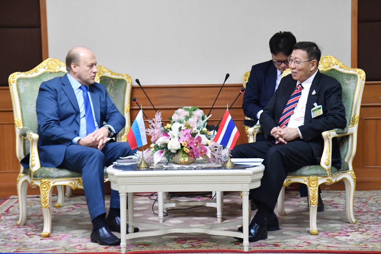 H.E. Mr. Evgeny Tomikhin Ambassador of the Russian Federation to the Kingdom of Thailand Paid a courtesy call on the President of the Senate (21 October 2019)