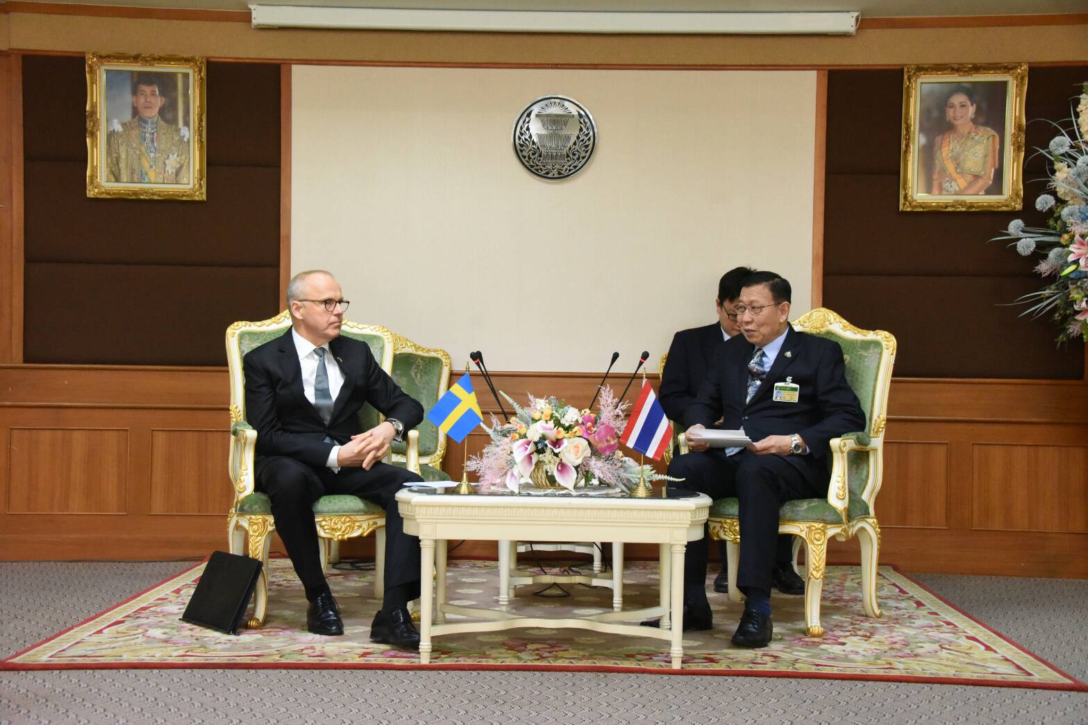 H.E. Mr. Staffan Herrström Ambassador of the Kingdom of Sweden to Thailand Paid a courtesy call on the President of the Senate (15 November 2019)