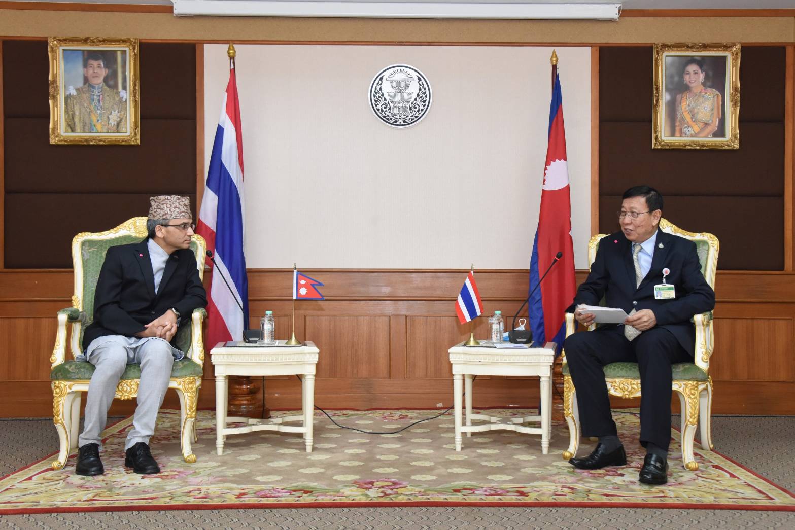 Ambassador of the Federal Democratic Republic of Nepal to Thailand Paid a Courtesy Call on the President of the Senate (12 May 2020)