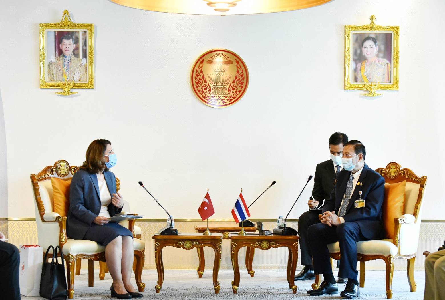 The President of the Senate Welcomed Ambassador of the Republic of Turkey to Thailand on the Occasion of Her Assumption to Duty (Friday 11 March 2022)